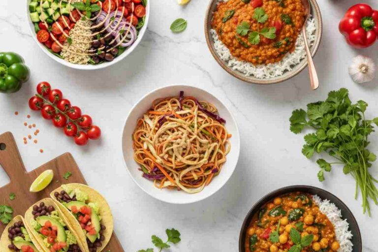 easy vegan dinners collection variety plant based recipes professional photography