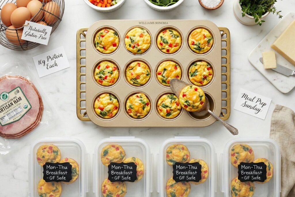  Luxury egg muffin cups meal prep glass containers 10g protein gluten free organized 