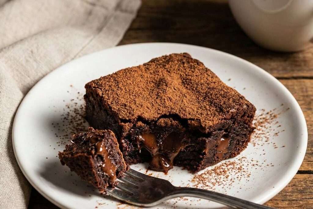 Fudgy almond flour brownies, healthy gluten-free chocolate dessert