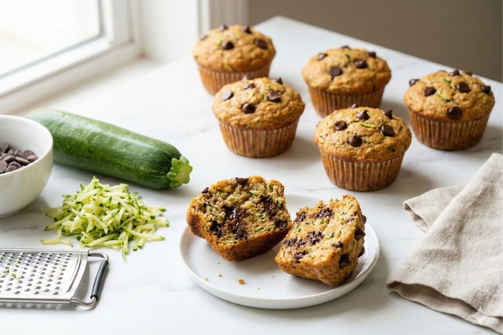 Double chocolate protein muffins intense flavor 14g protein dessert style